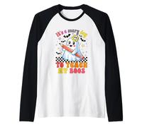 Es un día Aterrador para enseñar a mi Fantasma Boos Camiseta Manga Raglan