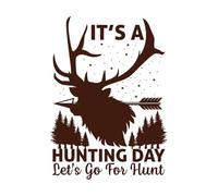 Es un día de caza, déjalo ir. Calcomanías de grabado 50.4x69.9cm Embellecimiento de paredes Café