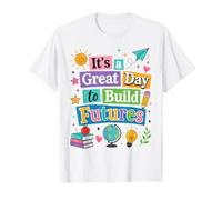 Es un Gran día para Construir futuros Divertido Maestro de motivación Camiseta gráfica económica