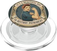 Es un Hermoso día para Destruir el Feminismo patriarcado PopSockets PopGrip para MagSafe