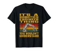 Es un Ingeniero robótico Cosa Divertido Brazo de Robot Industrial Camiseta gráfica económica, Hombre, Negro, S