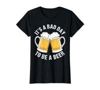 Es un Mal día para ser Divertido Bebiendo Cerveza Camiseta gráfica económica, Mujer, Negro, M