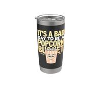 Es un mal día para ser un cubo de palomitas de maíz Noche de película divertida Vaso térmico de acero inoxidable de doble pared