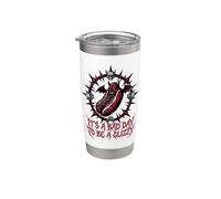 Es un mal día para ser un monstruo divertido de perrito caliente alegre Vaso térmico de acero inoxidable de doble pared