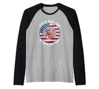 Es un mal día para ser un perro caliente divertido rojo, blanco y azul Camiseta Manga Raglan