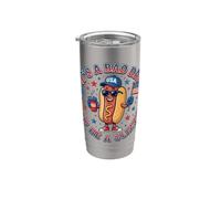 Es un mal día para ser un perro caliente divertido y alegre Vaso térmico de acero inoxidable de doble pared