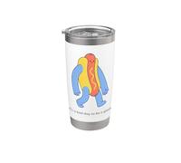 Es un mal día para ser una divertida caricatura de perritos calientes Vaso térmico de acero inoxidable de doble pared
