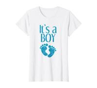 Es un niño Revelacion de genero Camiseta gráfica económica, Mujer, Blanco, XL