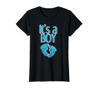 Es un niño Revelacion de genero Camiseta gráfica económica, Mujer, Negro, XS