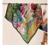 es un pañuelo cuadrado pequeño con un estilo de de jardín de 70*70, que añade e a los atuendos diarios con el romanticismo de un . con una de suavidad.
