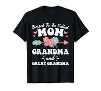 Es una bendición ser llamada mamá, abuela y bisabuela Floral Camiseta