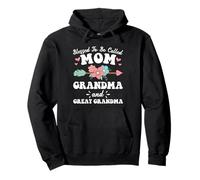 Es una bendición ser llamada mamá, abuela y bisabuela Floral Sudadera con Capucha