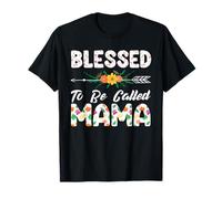 Es una bendición ser Llamada Mama Floral Parent Motherhood Women Camiseta