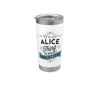 Es una cosa de Alice que no entenderías el nombre divertido de Alice Vaso térmico de acero inoxidable de doble pared