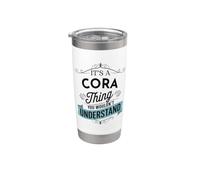Es una cosa de Cora que no entenderías el nombre divertido de Cora Vaso térmico de acero inoxidable de doble pared