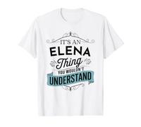 Es una Cosa de Elena Que no entenderías Divertido Nombre Elena Camiseta gráfica económica, Hombre, Blanco, M