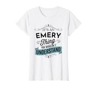 Es una Cosa de Emery Que no entenderías Funny Emery Name Camiseta gráfica económica, Mujer, Blanco, S