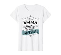 Es una Cosa de Emma Que no entenderías el Nombre Divertido de Emma Camiseta gráfica económica, Mujer, Blanco, XL
