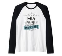 Es una Cosa de MIA Que no entenderías el Nombre Divertido de MIA Camiseta Manga Raglan