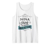Es una Cosa de Nina Que no entenderías Funny Nina Name Camiseta sin Mangas