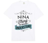 Es una Cosa de Nina Que no entenderías Funny Nina Name Comfort Colors Adult Heavyweight T-Shirt