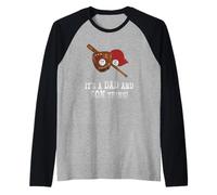 Es una Cosa de papá e Hijo, día del Padre, béisbol, Hijo Camiseta Manga Raglan