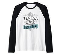 Es una Cosa de Teresa Que no entenderías Teresa Divertida Camiseta Manga Raglan