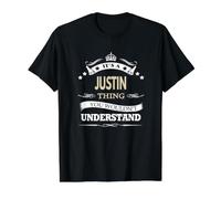 es una Cosa Justin Que no entenderías Camiseta gráfica económica, Hombre, Negro, L