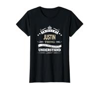 es una Cosa Justin Que no entenderías Camiseta gráfica económica, Mujer, Negro, M