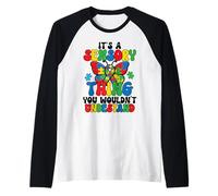 Es una Cosa sensorial Concientización sobre el Autismo Mariposa Divertida Camiseta Manga Raglan