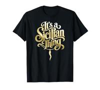 Es una Cosa siciliana Herencia del Orgullo Siciliano Cuerno Siciliano Camiseta