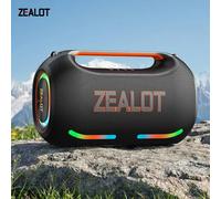 Altavoz Bluetooth para Fiestas ZEALOT-ZE41 de 250 W, Altavoz Portátil para Exteriores con Resistencia al Agua IPX6, 12 Horas de Reproducción, con LED, Micrófono y Banco de Energía Azul