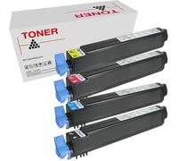 ES3640A3 / ES3640PRO Pack 4 Cartuchos de Toner Compatible con Oki Executive 43837108 43837107 43837106 43837105 para Oki Executive ES3640A3, ES3640PRO, ES3640PRO MFP