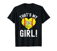 Esa es mi Chica número 99, corazón de softbol Camiseta gráfica económica
