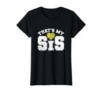 Esa es mi declaración de softbol de Hermana Camiseta gráfica económica, Mujer, Negro, L