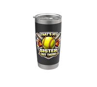 Esa es mi hermana ahí fuera Orgulloso Hermano de Softbol Hermano Vaso térmico de acero inoxidable de doble pared