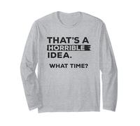 Esa es una Idea Horrible, a qué Hora, Divertida Cita, diseño Retro Manga Larga