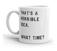 Esa Es Una Idea Horrible ¿A Qué Hora? Tazas De Desayuno Único Tazas De Cerámica Con Asa Taza Para Cappuccino Leche Hogar 330Ml