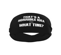 Esa es una Idea Horrible ¿Qué Hora? Bandas para el Sudor Bandas para el Cabello para Adultos Diademas Antideslizantes Gorros de Entrenamiento para Correr, Ciclismo, Baloncesto, Yoga, Fitness Entren