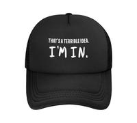 Esa Es Una Idea Terrible En La Que Estoy Unisex Gorras Hip Hop Suave Snapback Cap Protección UV Sombrero para Tenis Golf Deporte