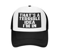 Esa Es Una Terrible Idea En La Que Estoy Gorra Running Casuales Gorra El Sol Ajustable Running Gorros para Hombre Mujer Pesca