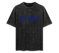 Esa Europe European Space Agency Symbol Space Mens T-Shirt Unisex Black Top tee S