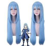 Esa vez me reencarné como una baba Cosplay peluca Rimuru Tempest Wig 70cm pelo largo sintético liso resistente al calor azul PL-526