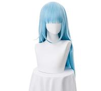 Esa vez me reencarné como una peluca de cosplay de limo Peluca de tempestad de Rimuru Peluca de 70 cm de pelo sintético recto resistente al calor Disfraces azules Peluca XXL