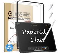 Esanik Feel Like Paper para iPad Air 11" M3 (2025)/M2 (2024) para lámina de papel de cristal blindado, protector de pantalla mate con punta de lápiz, lámina de escritura 9H (2 + 2 unidades)