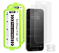 Esanik Mate Protector Pantalla para iPhone Air, 2x Mate Cristal Vidrio templado + 2x Protector Lente Cámara, Anti Glare Matte Screen Protector Film, 2+2 Unidades