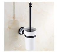 ESBANT Accesorios de baño con Acabado Negro Vintage, Soporte for escobilla de baño con diseño de cerámica y Cepillo for WC, Productos de Material de latón, Cepillo de Limpieza Muebles