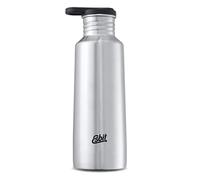 Esbit Drinking Bottle Pictor, acero inoxidable, sin BPA, color plateado y azul, 0,75 l y más, color plata, tamaño 0.75L, 7.7 x 7.7 x 22.8centimeters