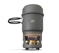 Esbit Juego de cocina con quemador de alcohol, tamaño compacto, olla grande y pequeña, camping, mochilero, senderismo, cocina al aire libre