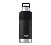 Esbit Termo Sculptor - Botella de acero inoxidable 1000 ml en negro con manguito - para bebidas calientes y frías